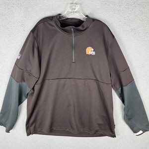 Cleveland Browns 1/4 Zip Pullover Mens XL Nike Football Dri Fit On Field Apparel